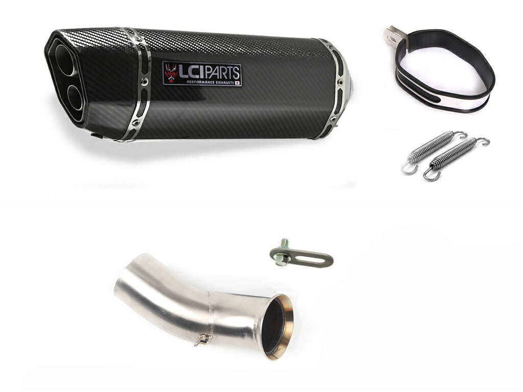 DUCATI ハイパーモタード ハイパーストラーダ 821 939 2013-2018 LCIPARTS ツインエンド カーボン スリップオ –  LCIPARTS EXHAUSTS