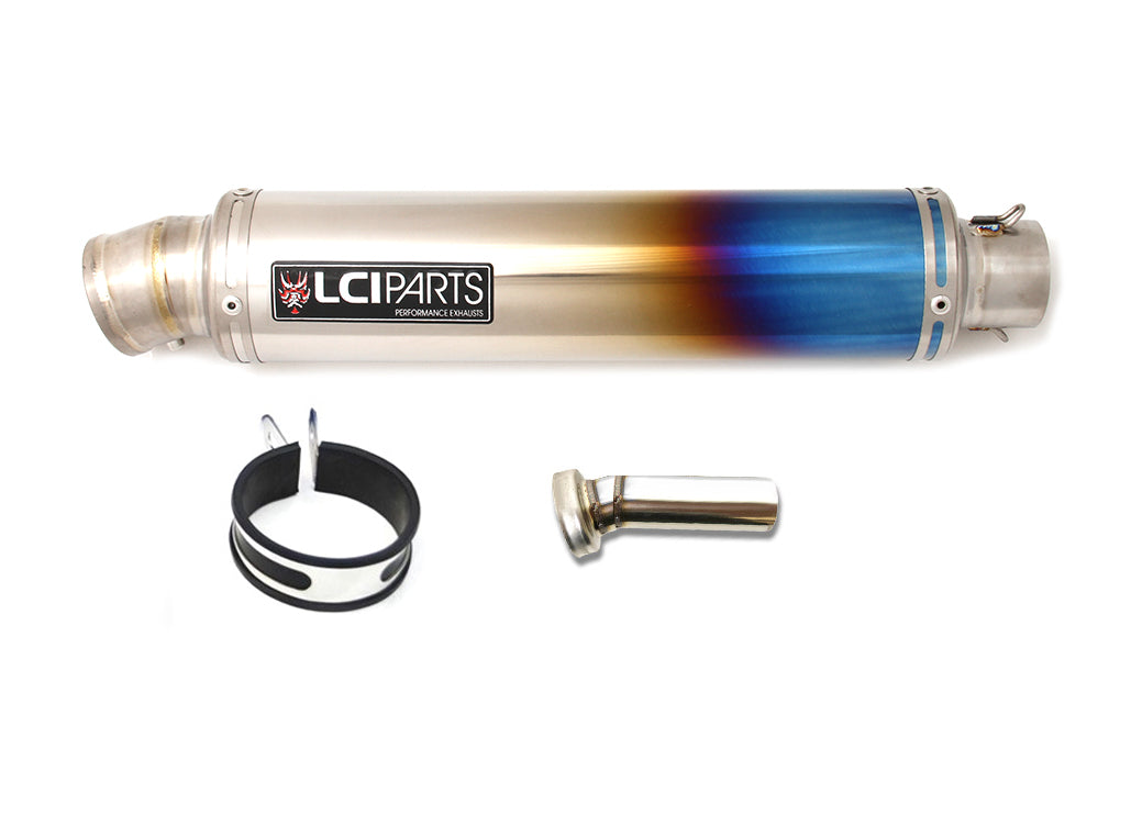 汎用 LCIPARTS ラウンドフルチタンマフラー 差込径60.5mm – LCIPARTS